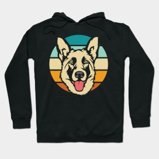 German Shepherd Retro Style Design Hoodie